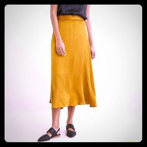 Amour Vert Blaze Midi Skirt in Gold